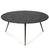Round Black Textured Coffee Table