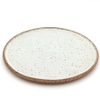 Large White Speckle Glazed Plate