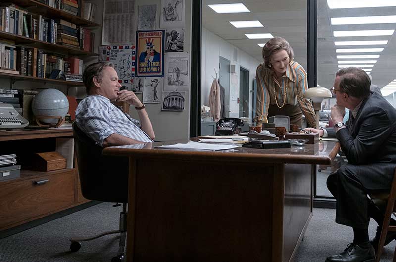 Scene from The Post (2017) with our desk and desk dressing