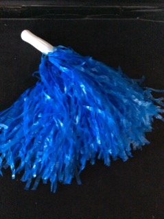 Large Royal Blue Poms, Large Dark Blue Poms