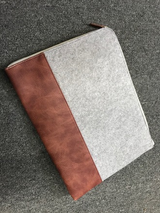 Wool and leather portfolio organizer main photo of Wool and leather portfolio organizer
