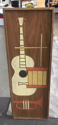 Mid Century Wood Carved Guitar main photo of Mid Century Wood Carved Guitar
