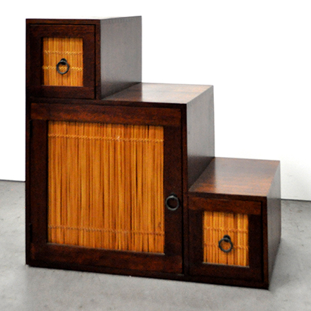 Japanese Tansu Miniature Step Cabinet