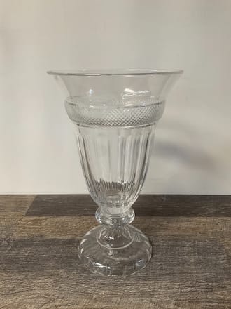 Crystal Hobnail Ring Platform Vase main photo of Crystal Hobnail Ring Platform Vase