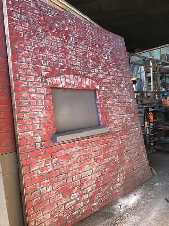 Brick Wall with Window 8’7"w x 10h main photo of Brick Wall with Window 8’7"w x 10h
