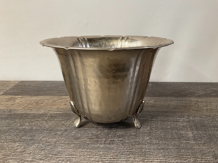 Silver Hammered Footed Vase main photo of Silver Hammered Footed Vase