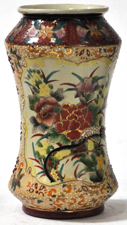 Vase Ceramic Hourglass Shape Beige Pinacoteca Picture Props