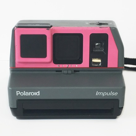 vintage pink polaroid camera