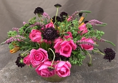 Sandy Rose Vase Arrangement – Beaudry Flowers