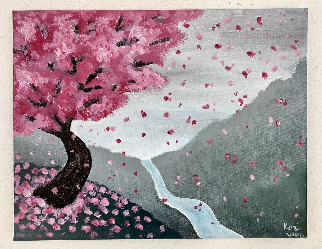 cherry tree painting