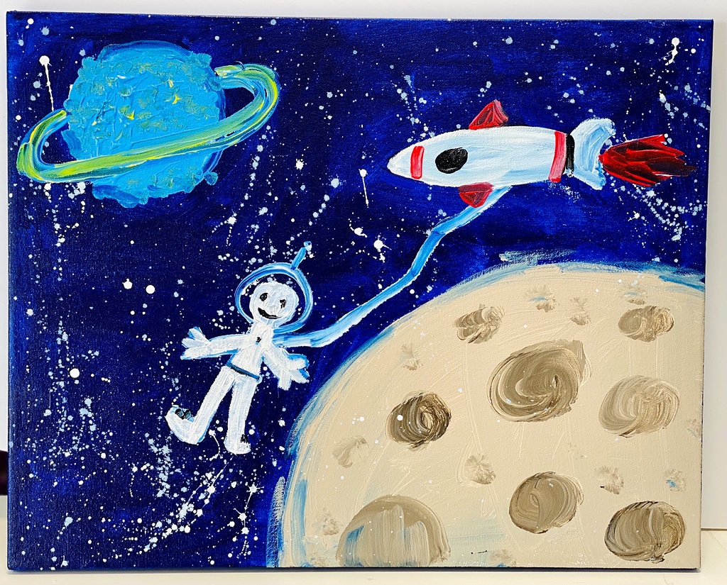 Kids Drawing Space Photos, Images and Pictures
