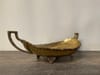 Brass Footed Oval Low Bowl