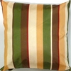 Pillow, one side green ground with gold petaled flowers