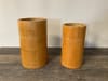 Split Teak Wood Cylinder Vase B