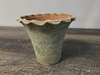 Aged Terracotta Waved Rim Vase D