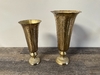 Taller Gold Hammered Vases