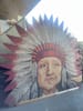 Huge Native American Headdress - Hand Painted