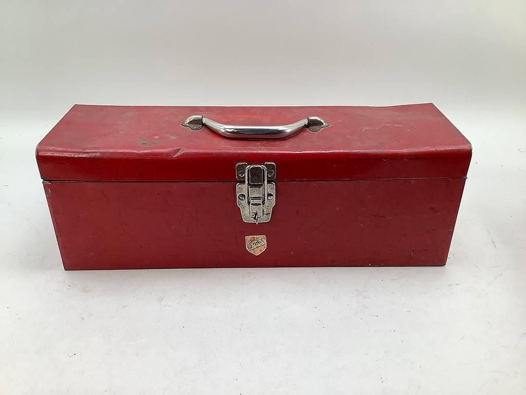 Tool Box, Vintage Beach Red Tool Box