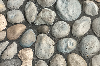 Scenic faux rock pillars for Tractor Vision
