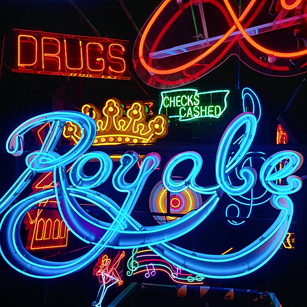 Inside our neon sign rentals prop house