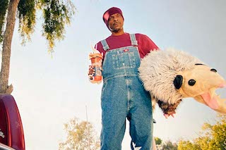 Snoop Dogg with Handmade Giant Possum