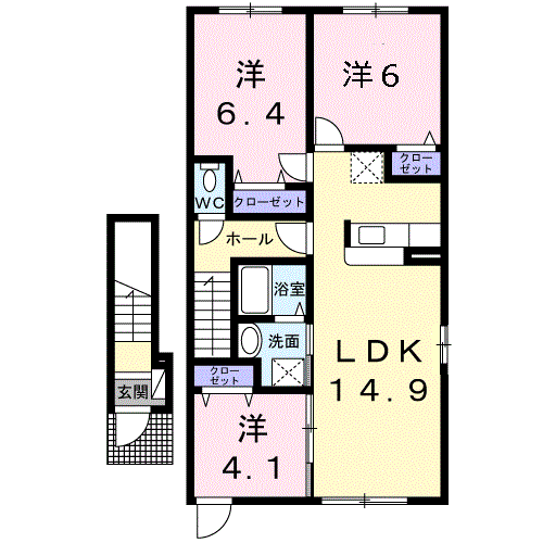 コリーヌ2の間取り