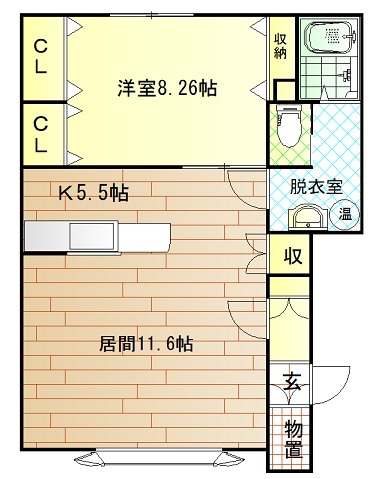 タウンズ東光3.3の間取り