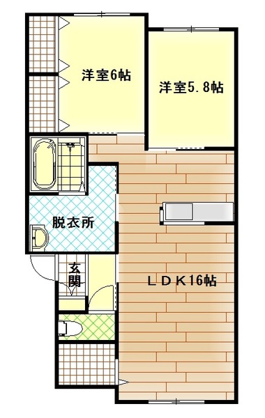 エレンシア大町Bの間取り