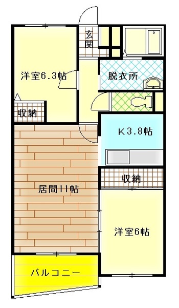 イーストリッチ74の間取り