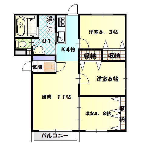 バンビーノ住吉の間取り