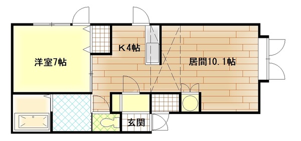 ボヌール錦町Bの間取り