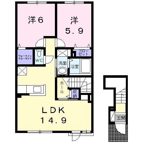 夢愛1の間取り