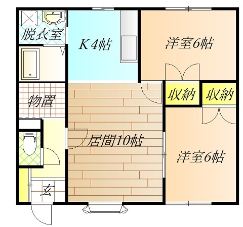 ファミールBの間取り