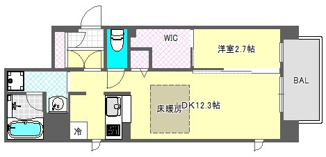 大阪府大阪市西区靱本町２丁目（マンション）の賃貸物件の間取り