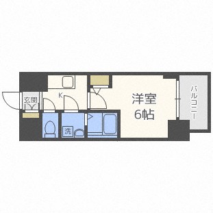 大阪府大阪市東成区玉津１丁目（マンション）の賃貸物件の間取り