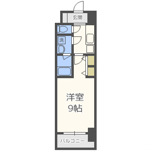 大阪府大阪市中央区淡路町２丁目（マンション）の賃貸物件の間取り