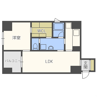 ルクレ堺筋本町レジデンスの間取り