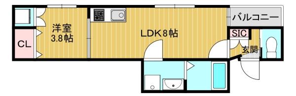 ローズガーデン矢田2の間取り