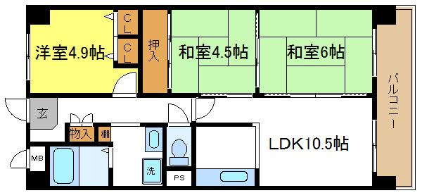 アヴァンティ東住吉の間取り