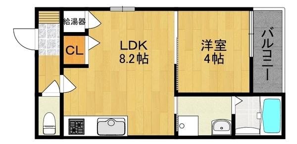 JR関西本線平野駅3階建築5年の間取り