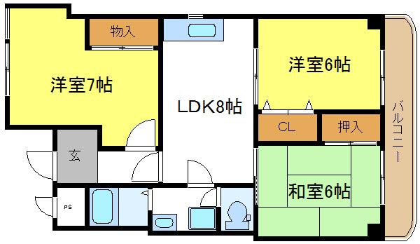 グランドハイツタカノの間取り