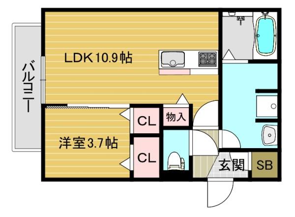 Clashist平野西Westの間取り