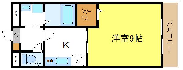 アンプルールフェール　六反の間取り