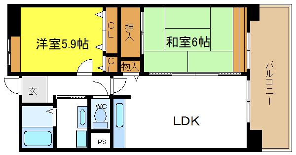 コーシャハイツ中野の間取り