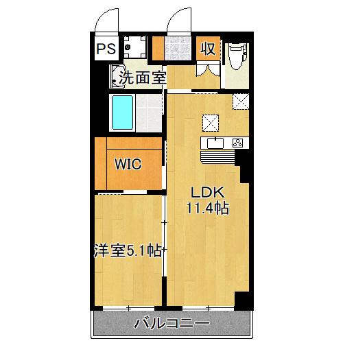 JR阪和線美章園駅3階建築5年の間取り