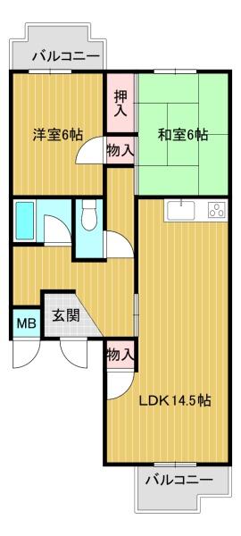 シティーハイツの間取り