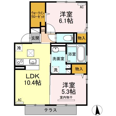 オーキッドマル2棟の間取り