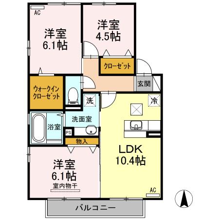 アルシオネBの間取り