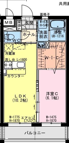 クロスワイズ中西町の間取り