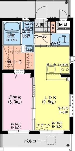 末広1丁目YMマンションの間取り